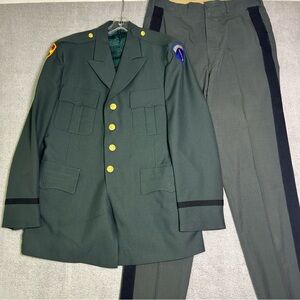Vintage US Army Class A Green Klopman Uniform Fabrics Jacket & Pants Men’s 43L